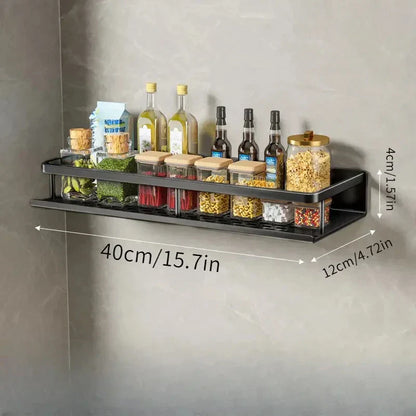 KitchenStyle Elegant Vägghylla för en Organiserad Kök | Veska Svart 40cm