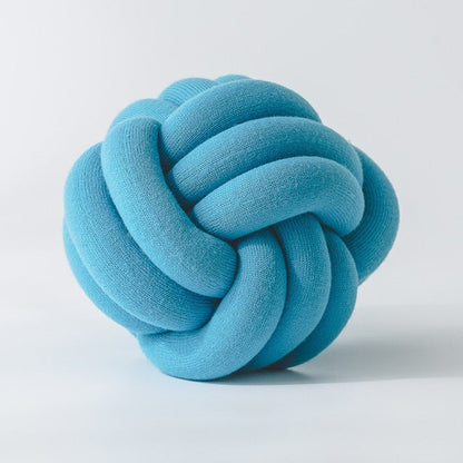 Knot Ball Kudde | Veska Korallblå 30x30cm