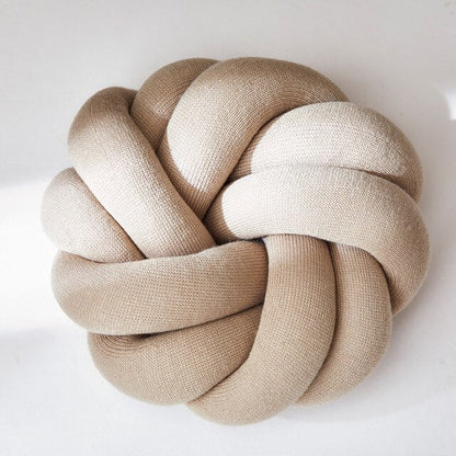 Knot Rund Kudde | Veska Beige 25-30cm
