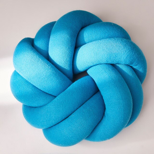 Knot Rund Kudde | Veska Blå 25-30cm