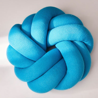 Knot Rund Kudde | Veska Blå 25-30cm