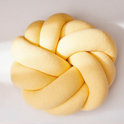 Knot Rund Kudde | Veska Gul 25-30cm