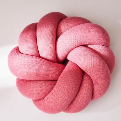 Knot Rund Kudde | Veska Röd 25-30cm