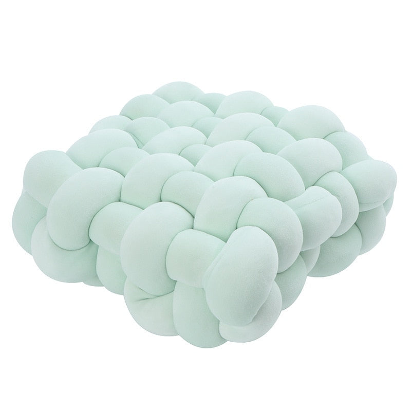 Knotted Ball Dekorativ Kudde | Veska Cyan-Blå