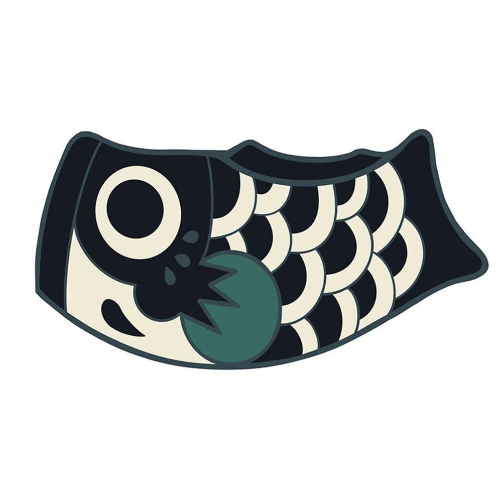 Koi Fish Dörrmatta | Veska Svart 37x70cm 14.6"x27.6