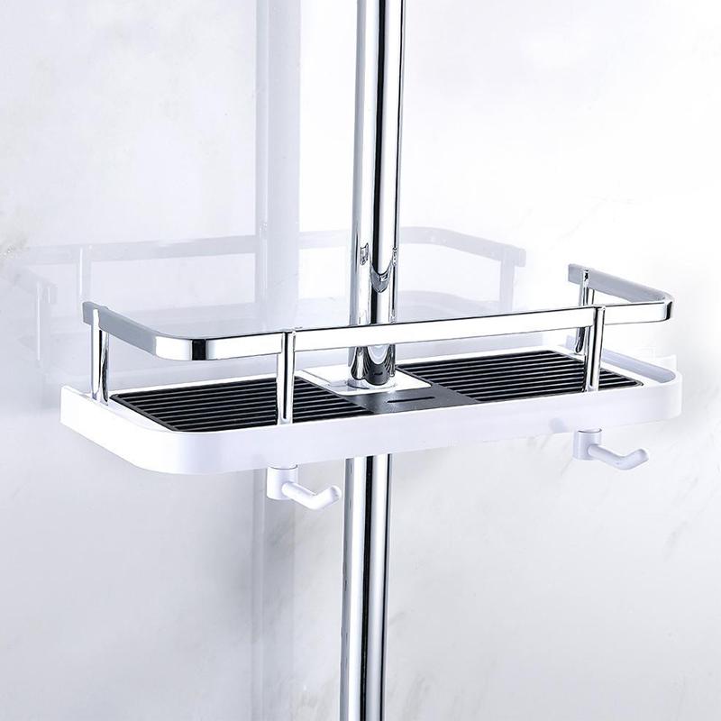 Kompakt Duschhylla | Veska Vit Aluminium