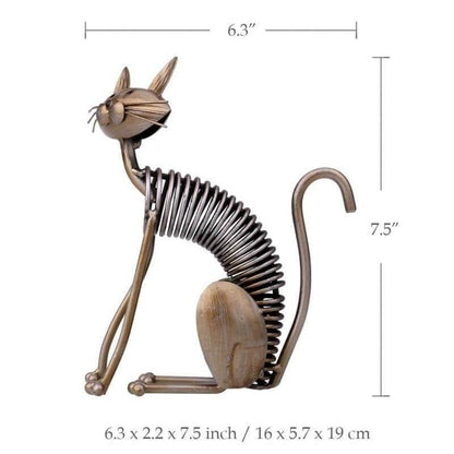 Konst Dekoration Järn Metall Katt Formad Hantverk Figur | Veska
