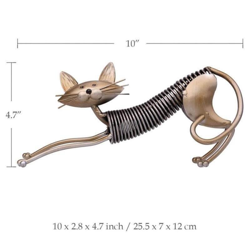 Konst Dekoration Järn Metall Katt Formad Hantverk Figur | Veska
