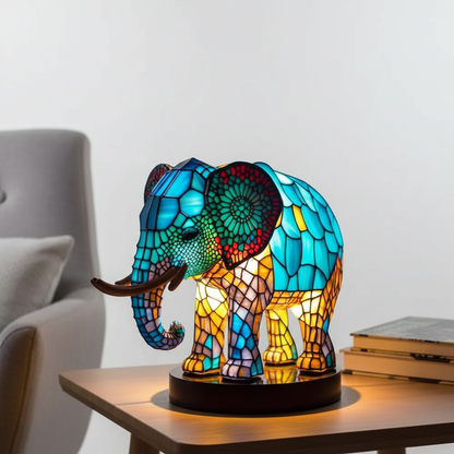 Konstnärlig bordslampa - AnimalGlow | Veska Elefant