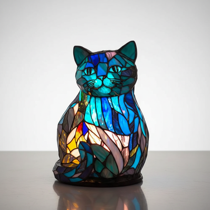 Konstnärlig bordslampa - AnimalGlow | Veska Katt