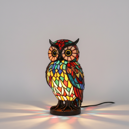 Konstnärlig bordslampa - AnimalGlow | Veska Uggla