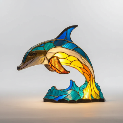 Konstnärlig bordslampa - LightArt | Veska Delfin