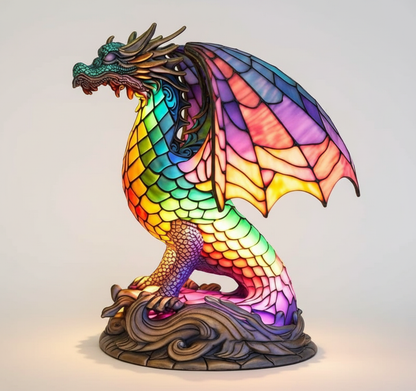 Konstnärlig bordslampa - LightArt | Veska Dragon