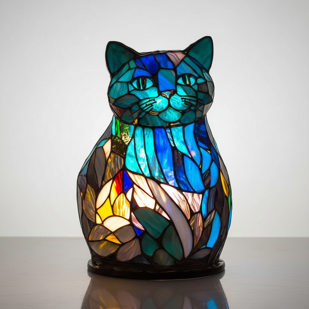 Konstnärlig bordslampa - LightArt | Veska Katt
