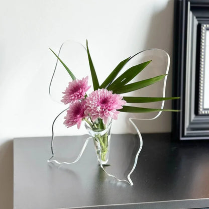 Konstnärlig Fjäril Klar Blomvas | Veska