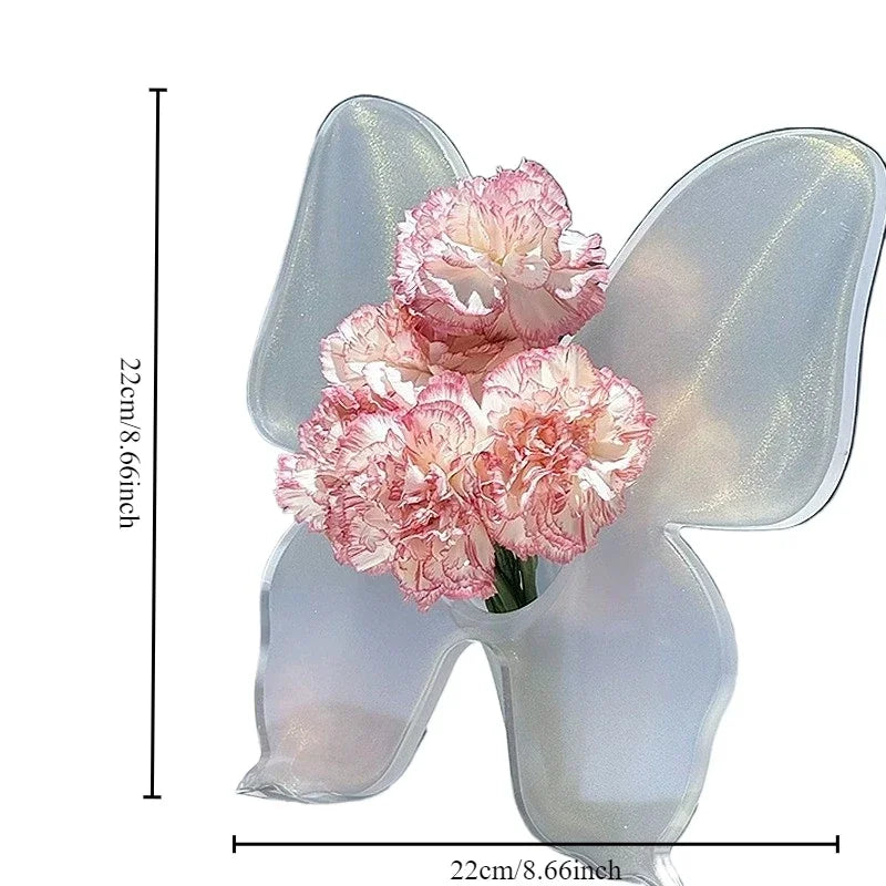 Konstnärlig Fjäril Klar Blomvas | Veska