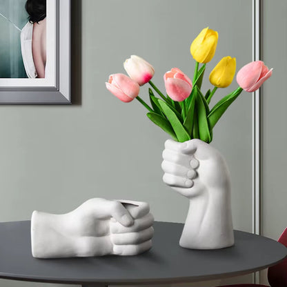 Konstnärlig Handgest Keramiktablet Blomvas | Veska