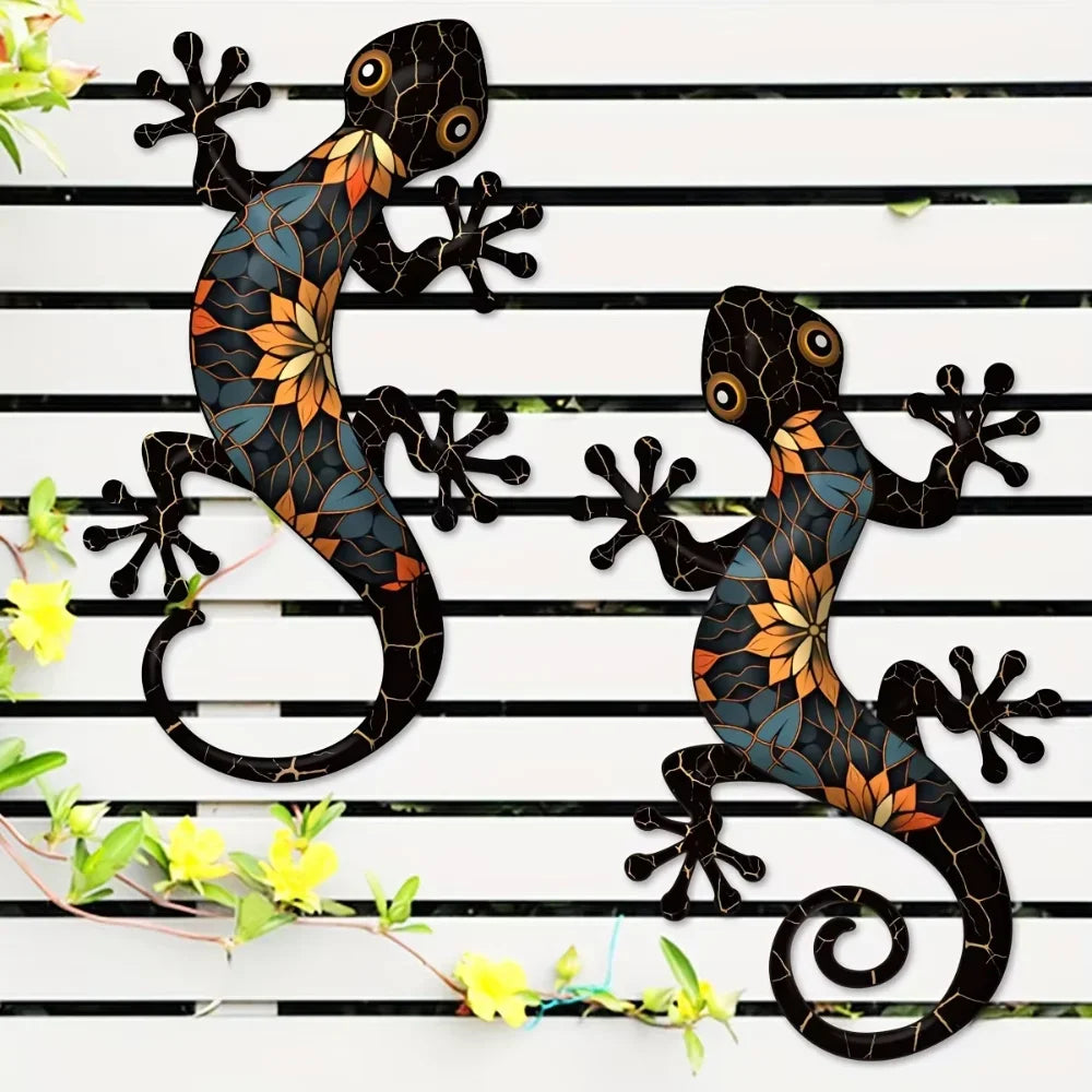 Konstnärlig Mosaik Gecko Väggdekoration | Veska