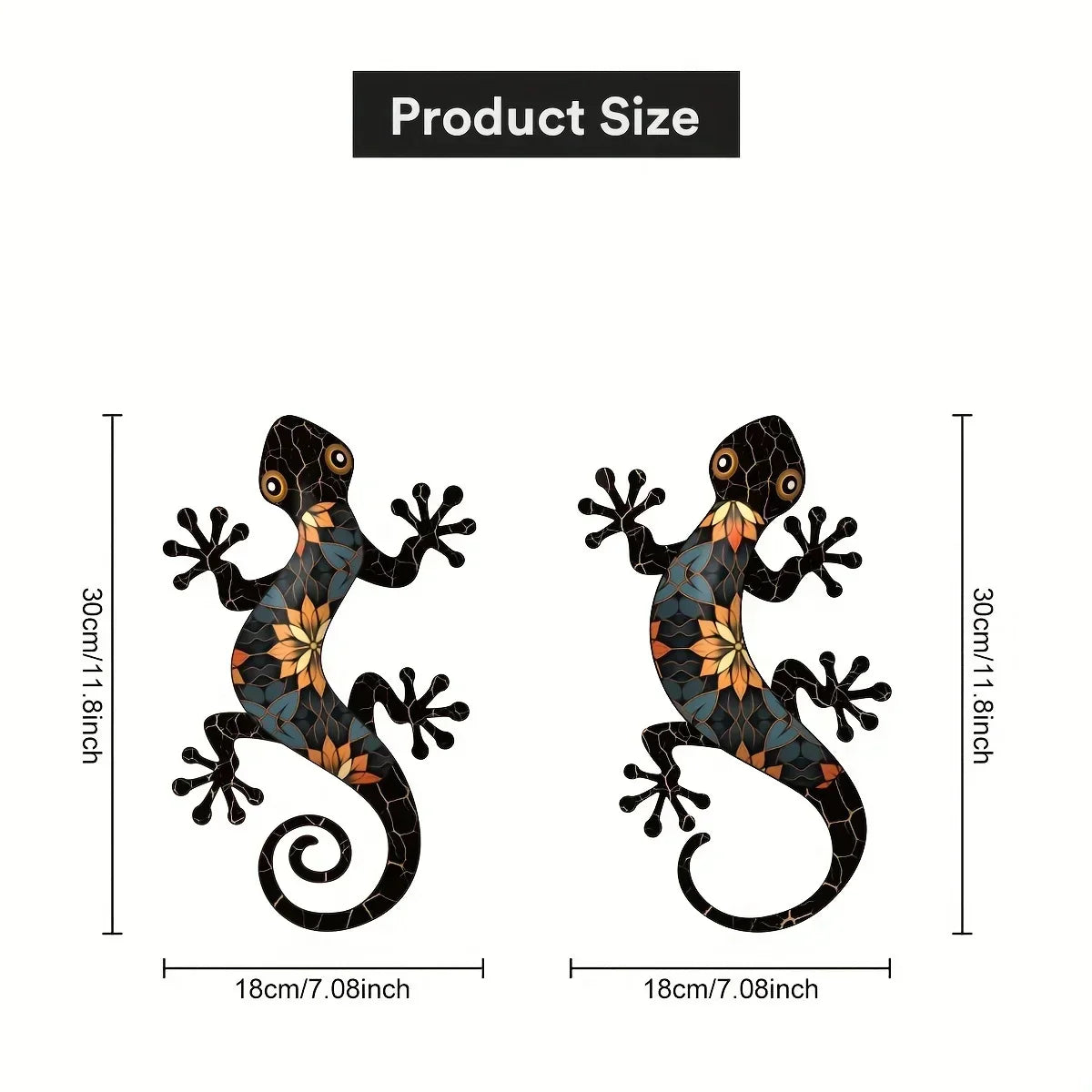 Konstnärlig Mosaik Gecko Väggdekoration | Veska Standardtitel