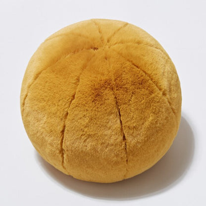 Kort Päls Boll Kudde | Veska Senap ungefär 30cm diameter