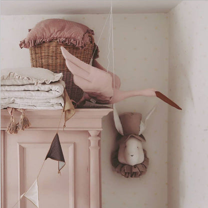 Kreativ Barnrum Dekor Hängande Svan Plush Doll | Veska rosa 55x38cm
