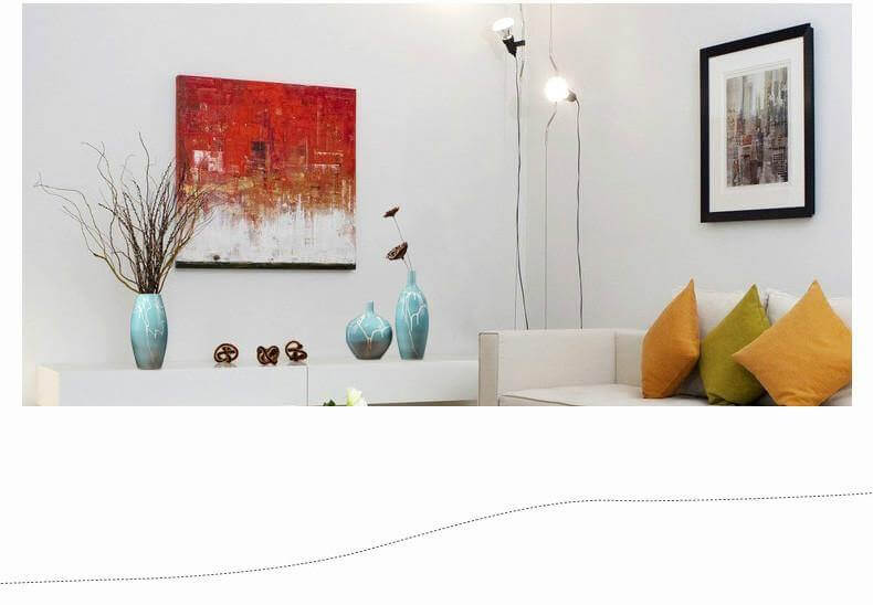 Kreativ Design Modern Vit Grädde Blå Keramik Vas | Veska