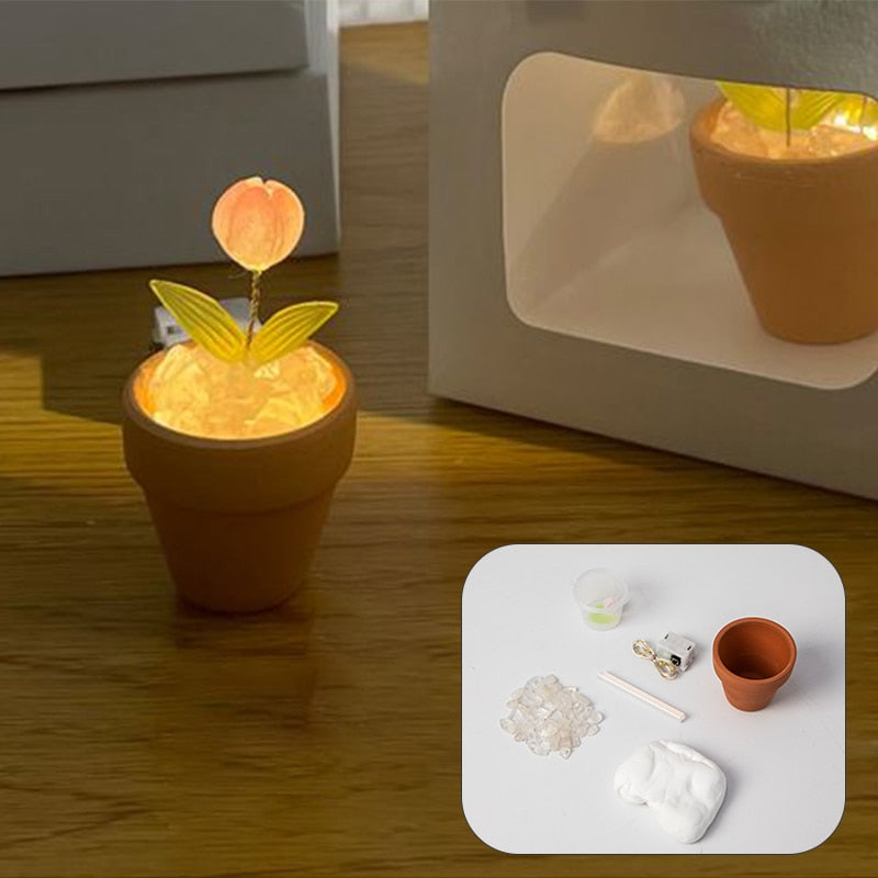 Kreativ DIY Ros Glow Nattlampa Dekor | Veska