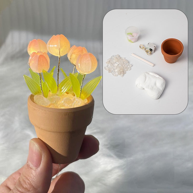 Kreativ DIY Ros Glow Nattlampa Dekor | Veska