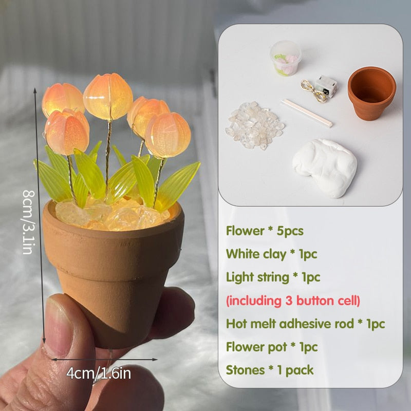Kreativ DIY Ros Glow Nattlampa Dekor | Veska Standardtitel