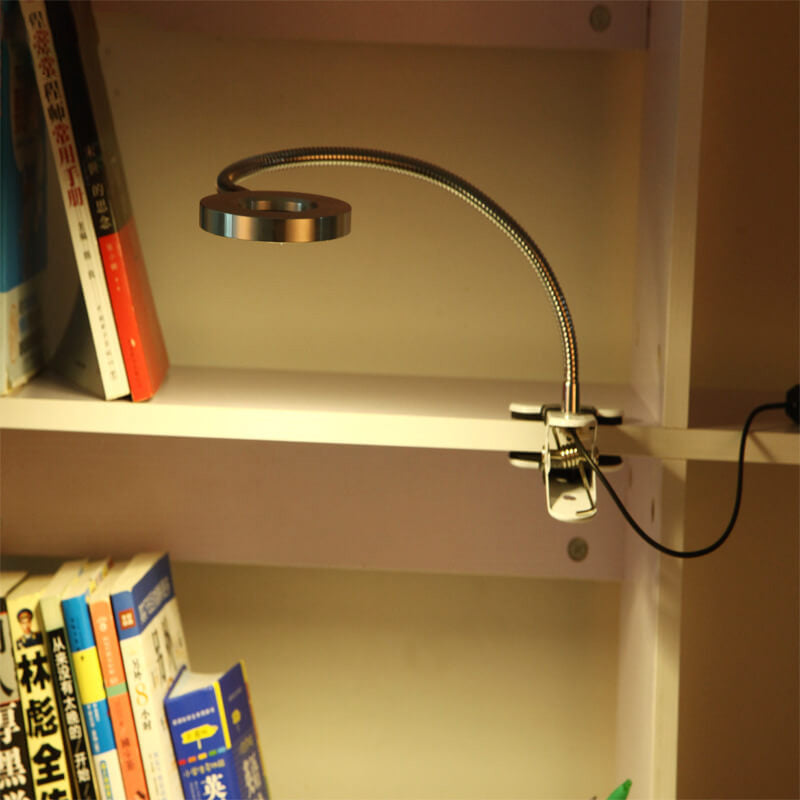 Kreativ enkel USB byxknapp LED läs-klipp skrivbordslampa | Veska