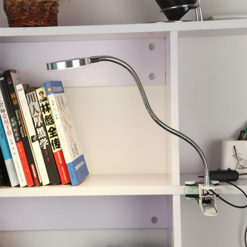 Kreativ enkel USB byxknapp LED läs-klipp skrivbordslampa | Veska