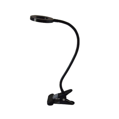 Kreativ enkel USB byxknapp LED läs-klipp skrivbordslampa | Veska Varm Ljus (3000K) Svart