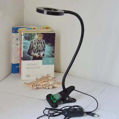 Kreativ enkel USB byxknapp LED läs-klipp skrivbordslampa | Veska Vit ljus (5000K) Svart