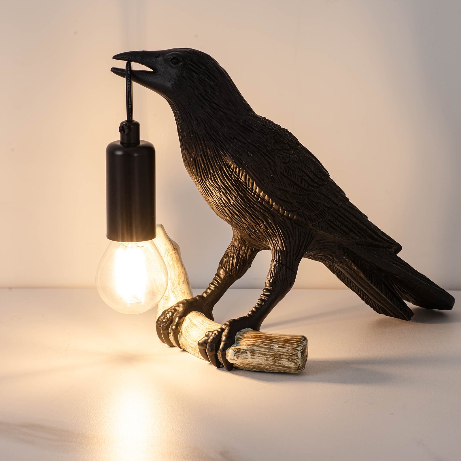 Kreativ fågelbordslampa sängbord nattljus vardagsrum sovrum atmosfär mini lampa | Veska