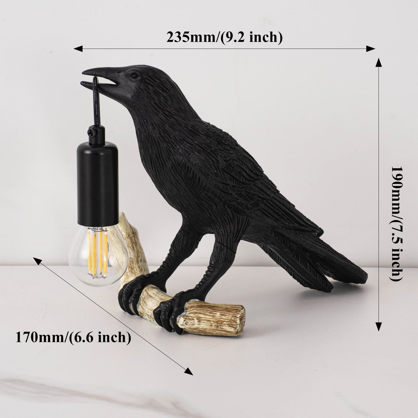 Kreativ fågelbordslampa sängbord nattljus vardagsrum sovrum atmosfär mini lampa | Veska