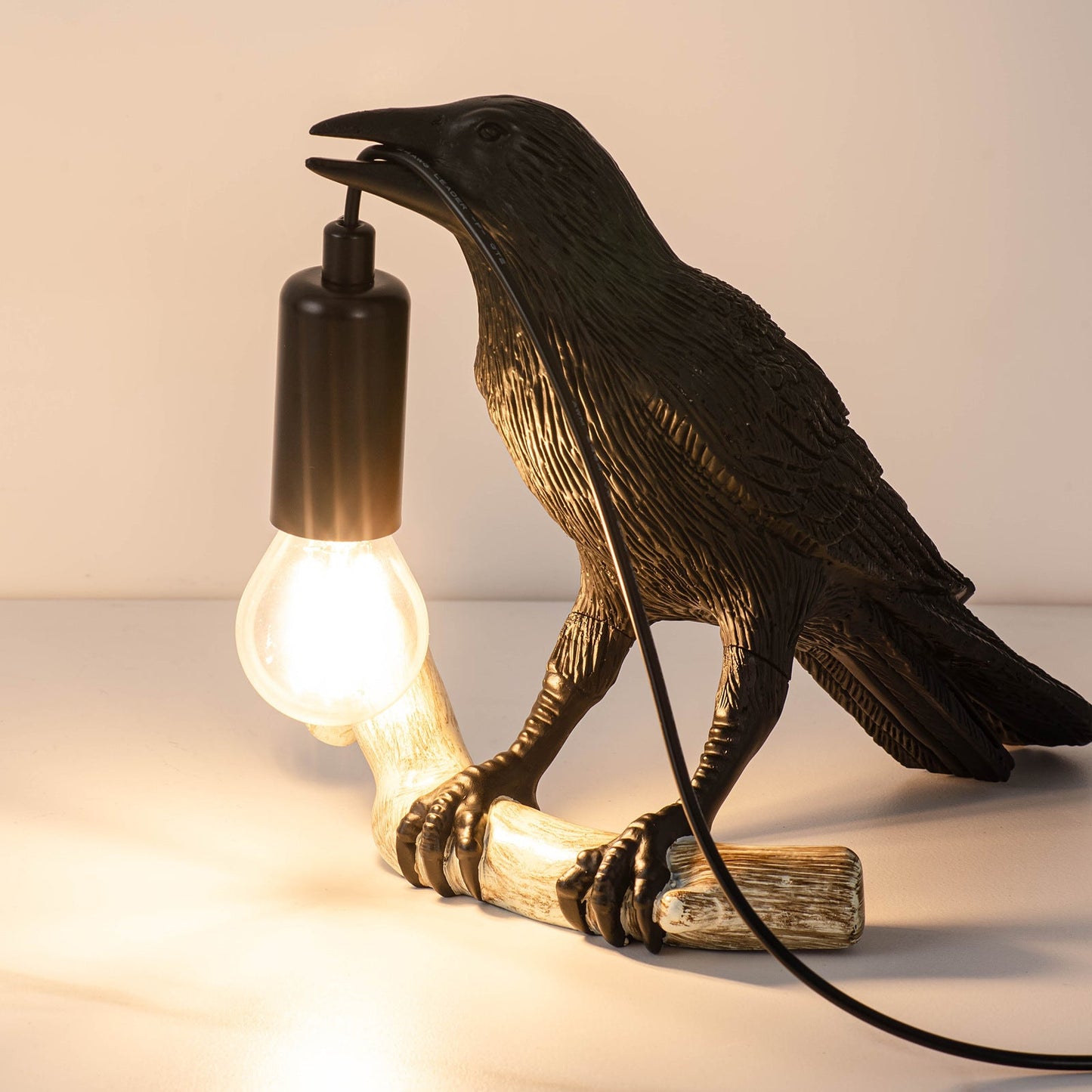 Kreativ fågelbordslampa sängbord nattljus vardagsrum sovrum atmosfär mini lampa | Veska