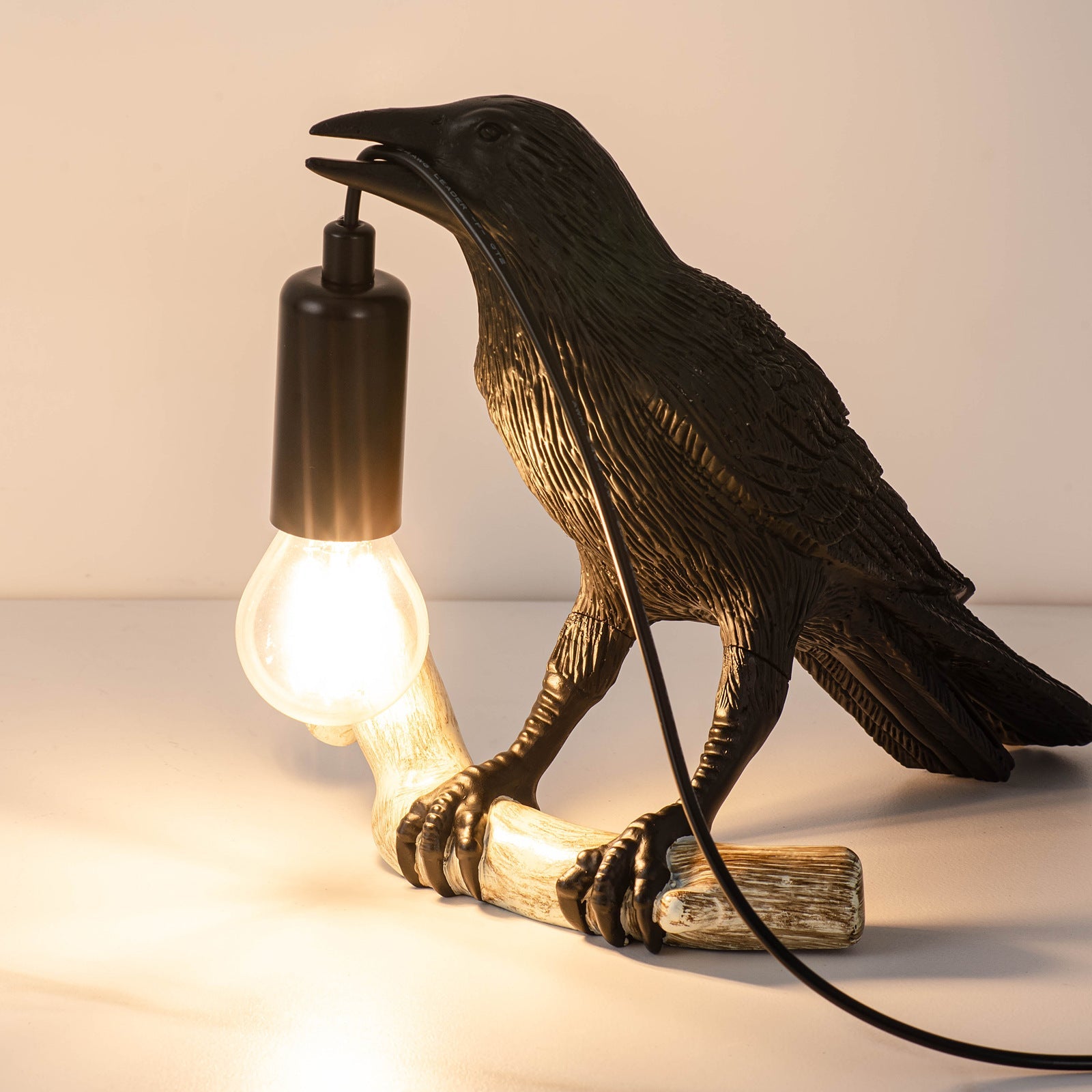 Kreativ fågelbordslampa sängbord nattljus vardagsrum sovrum atmosfär mini lampa | Veska