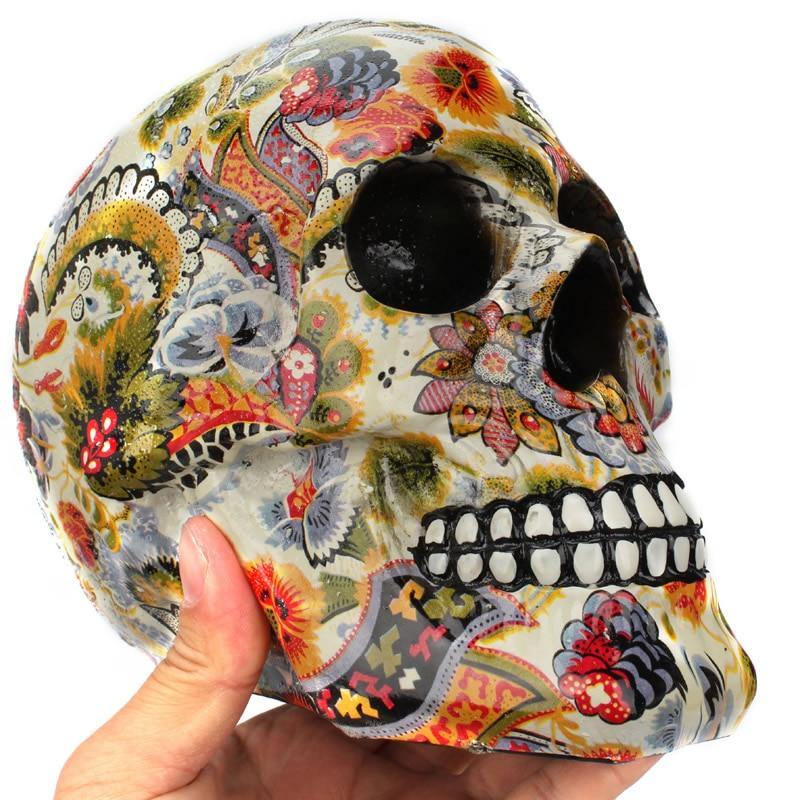 Kreativ Färgglad Harpiks Skalle Halloween Fest Dekoration | Veska