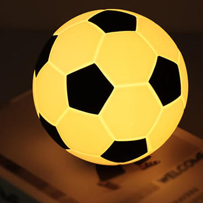 Kreativ Fotboll Silikon LED Nattlampa USB-laddnings Bordslampa | Veska Gul