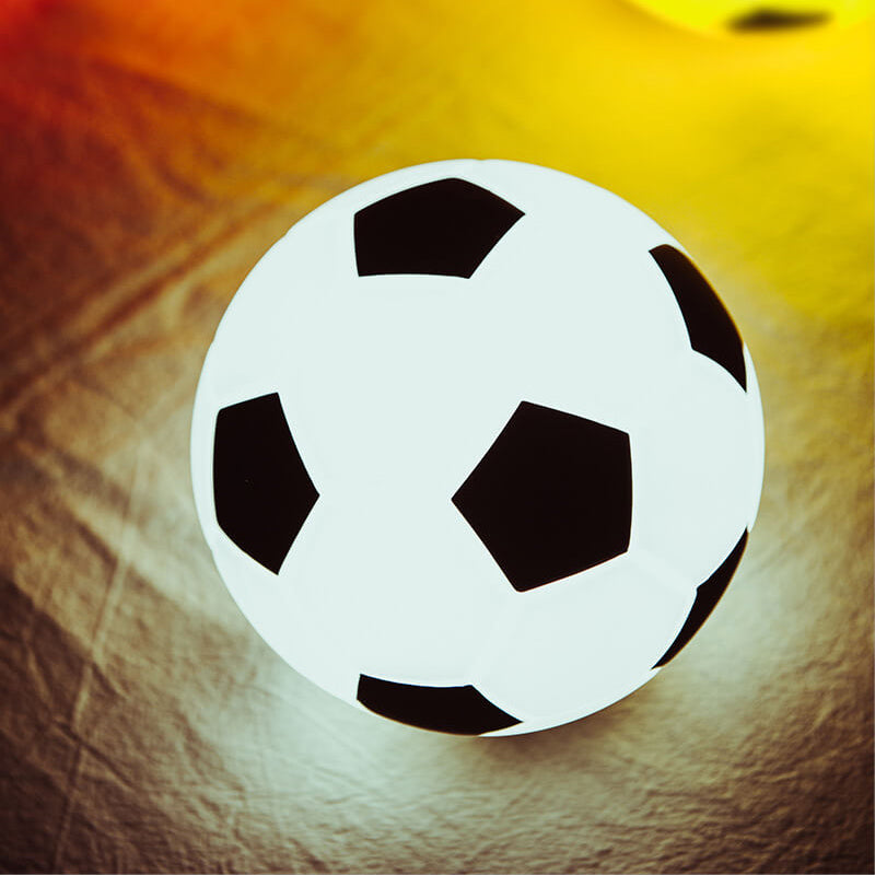 Kreativ Fotboll Silikon LED Nattlampa USB-laddnings Bordslampa | Veska