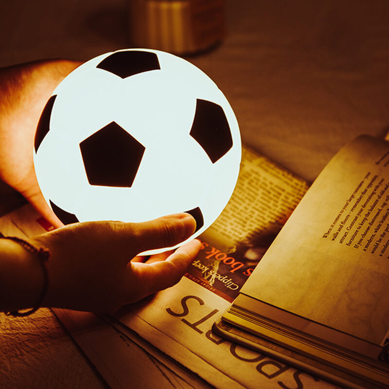 Kreativ Fotboll Silikon LED Nattlampa USB-laddnings Bordslampa | Veska