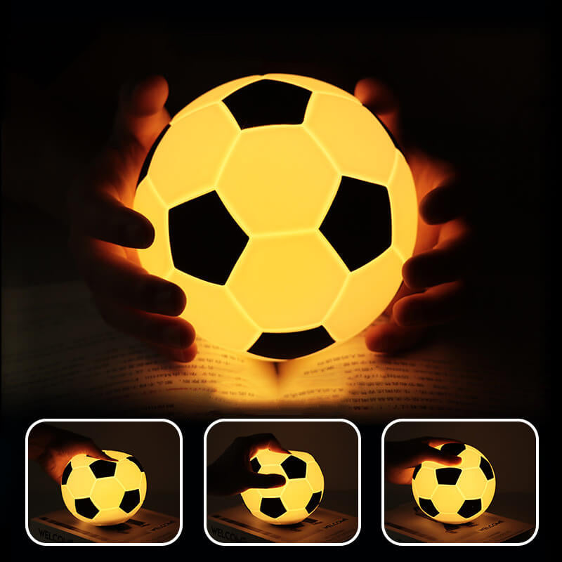 Kreativ Fotboll Silikon LED Nattlampa USB-laddnings Bordslampa | Veska