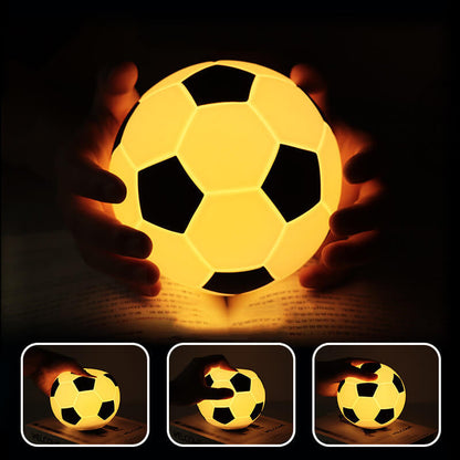 Kreativ Fotboll Silikon LED Nattlampa USB-laddnings Bordslampa | Veska