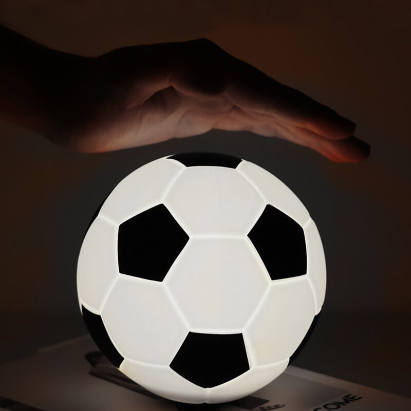 Kreativ Fotboll Silikon LED Nattlampa USB-laddnings Bordslampa | Veska