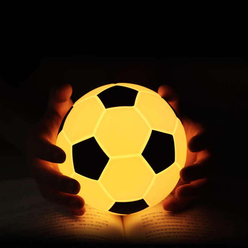 Kreativ Fotboll Silikon LED Nattlampa USB-laddnings Bordslampa | Veska
