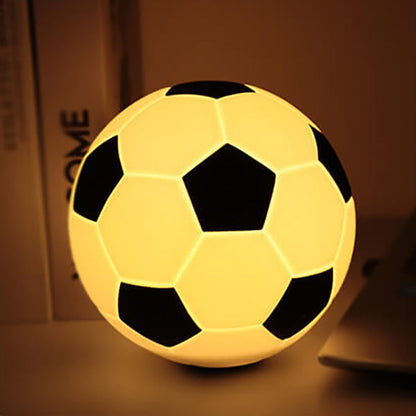 Kreativ Fotboll Silikon LED Nattlampa USB-laddnings Bordslampa | Veska