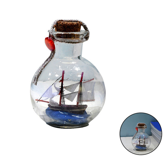 Kreativ Glasflaska Skepp | Veska 7x9cm