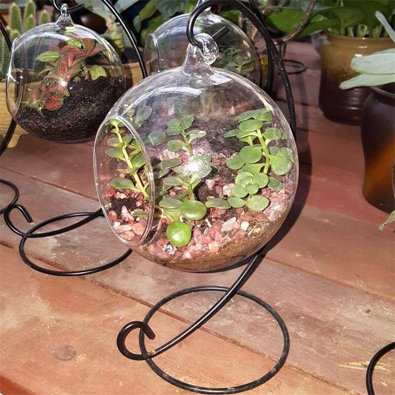 Kreativ klar glasbollvas | Veska