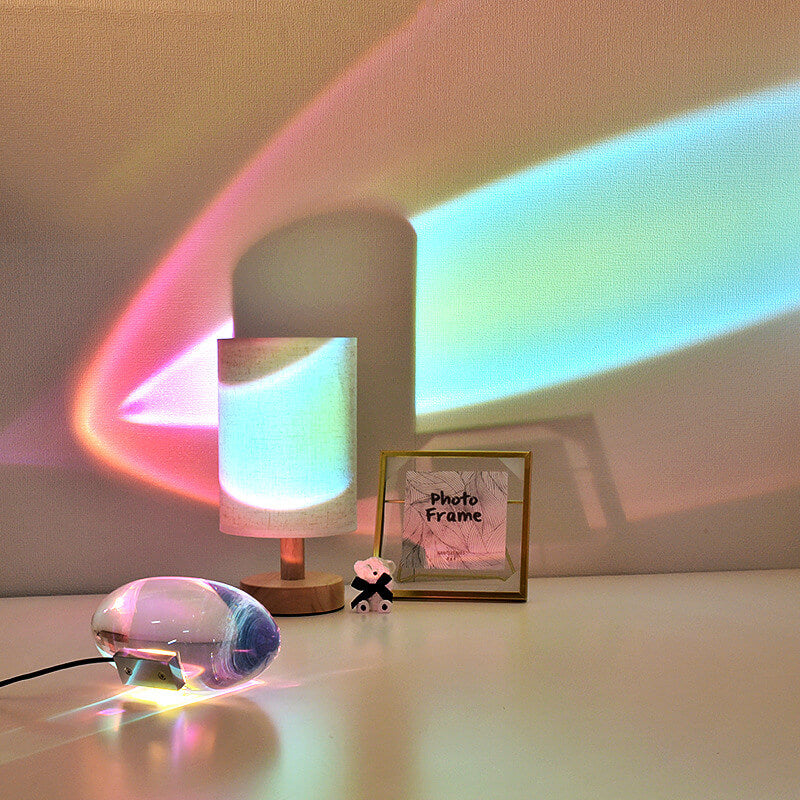 Kreativ Kristall Projektion änglars ögon LED Bordslampa | Veska
