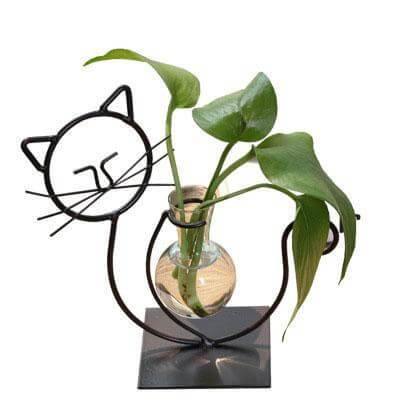 Kreativ miniatyrkattformad växtvas | Veska Station Cat Modell